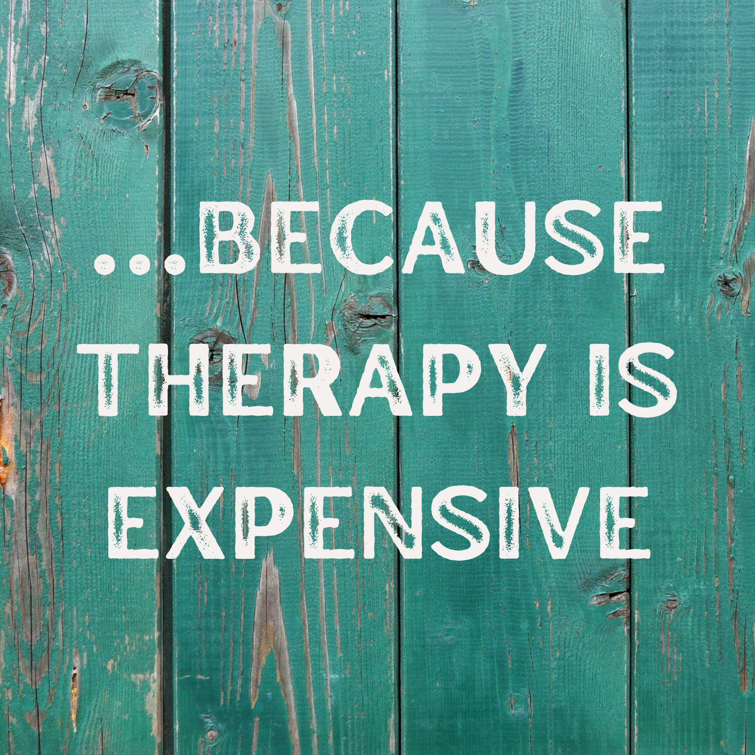 ...Because Therapy is Expensive