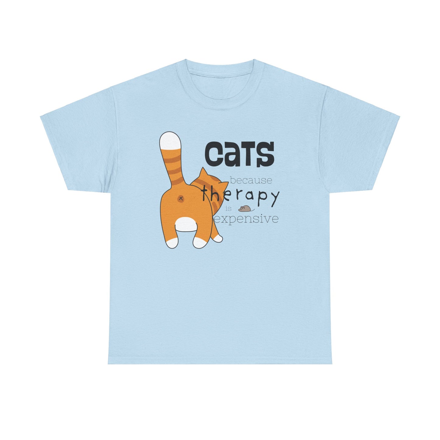 Cats Because Therapy is Expensive Shirt, Orange Cat Shirt, Cat Butt Shirt