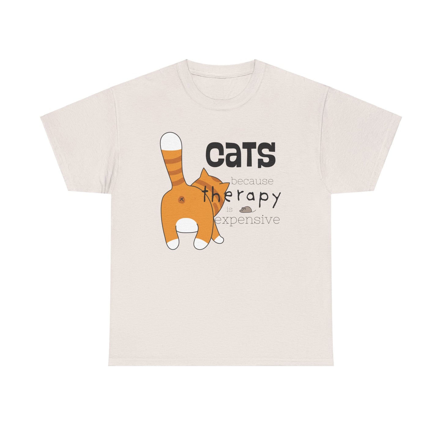 Cats Because Therapy is Expensive Shirt, Orange Cat Shirt, Cat Butt Shirt