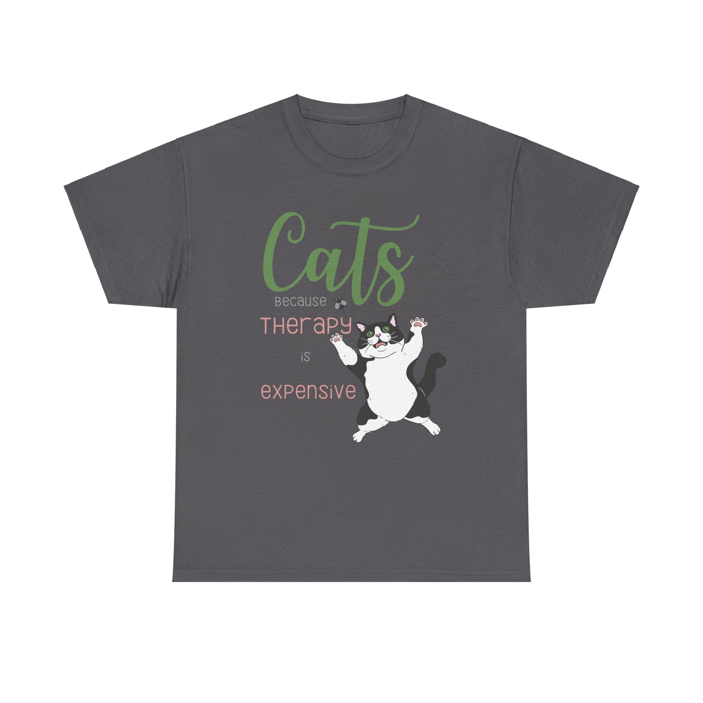 Cat Therapy Shirt, Cats Because Therapy is Expensive Shirt, Cat Chasing Fly Shirt