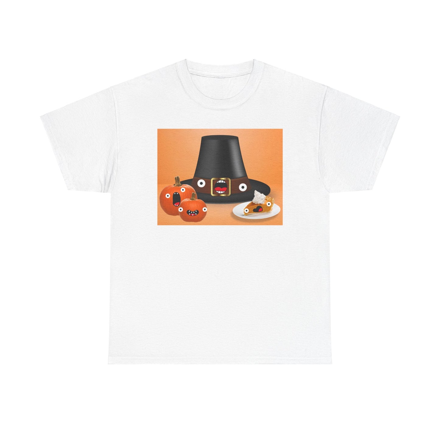 Googly Eye Pilgrim Hat Shirt, Zany Pumpkin Pie Top