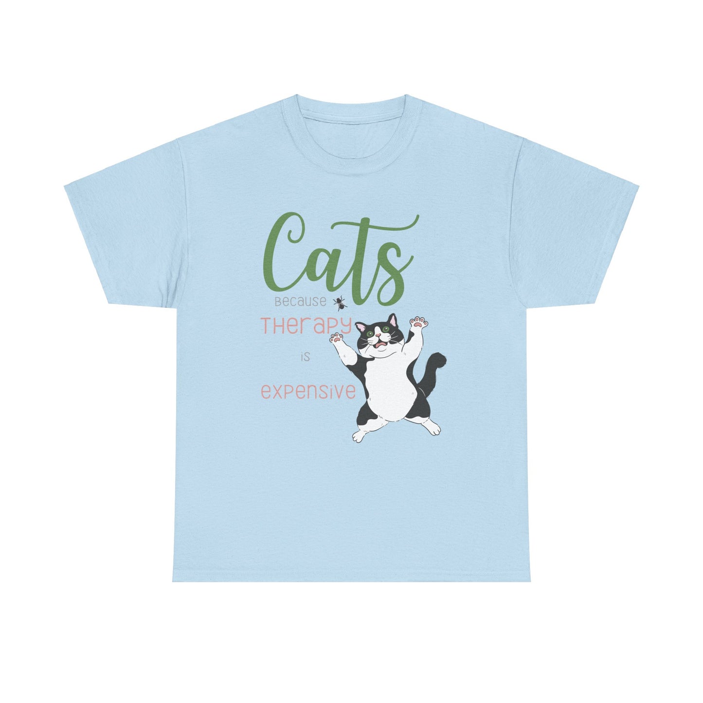 Cat Therapy Shirt, Cats Because Therapy is Expensive Shirt, Cat Chasing Fly Shirt