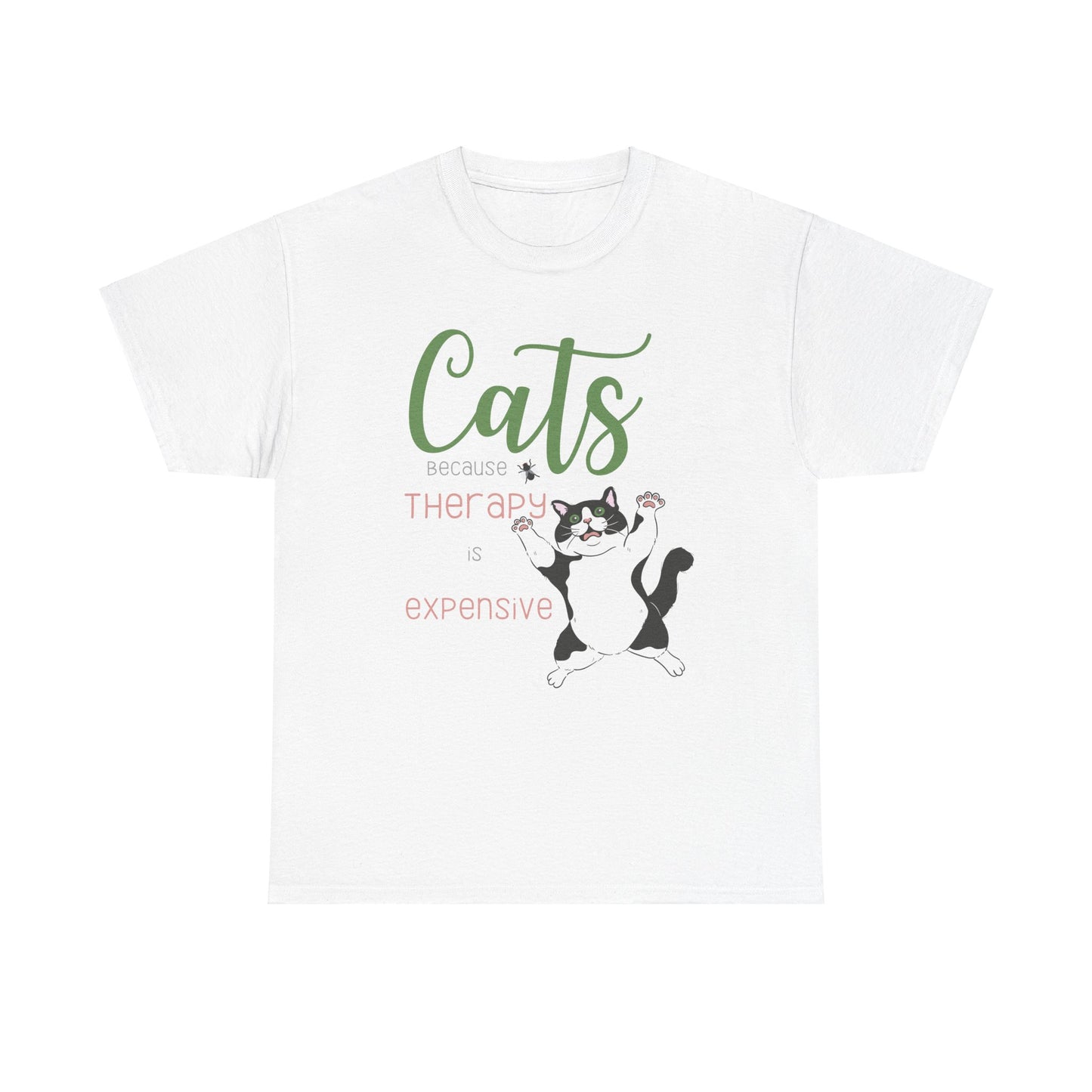 Cat Therapy Shirt, Cats Because Therapy is Expensive Shirt, Cat Chasing Fly Shirt