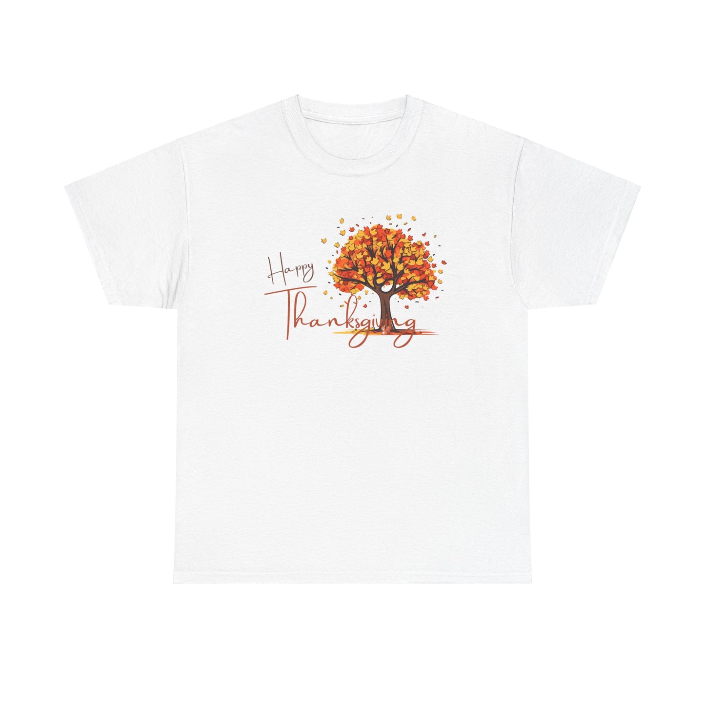 Fall Leaves Unisex Tee - Happy Thanksgiving Squirrel Design