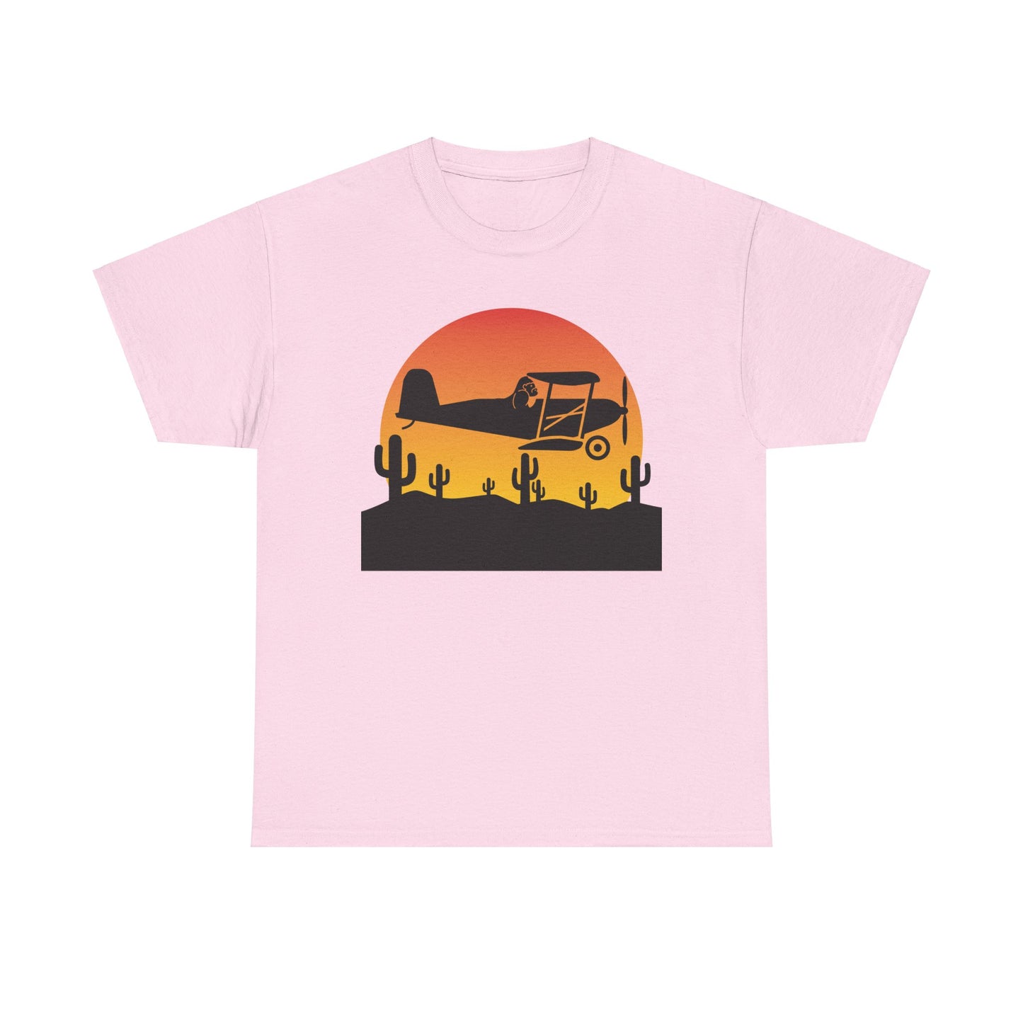 Gorilla Biplane Shirt, Gorilla Shirt, Biplane Shirt, Arizona Desert, Sunset, Cactus