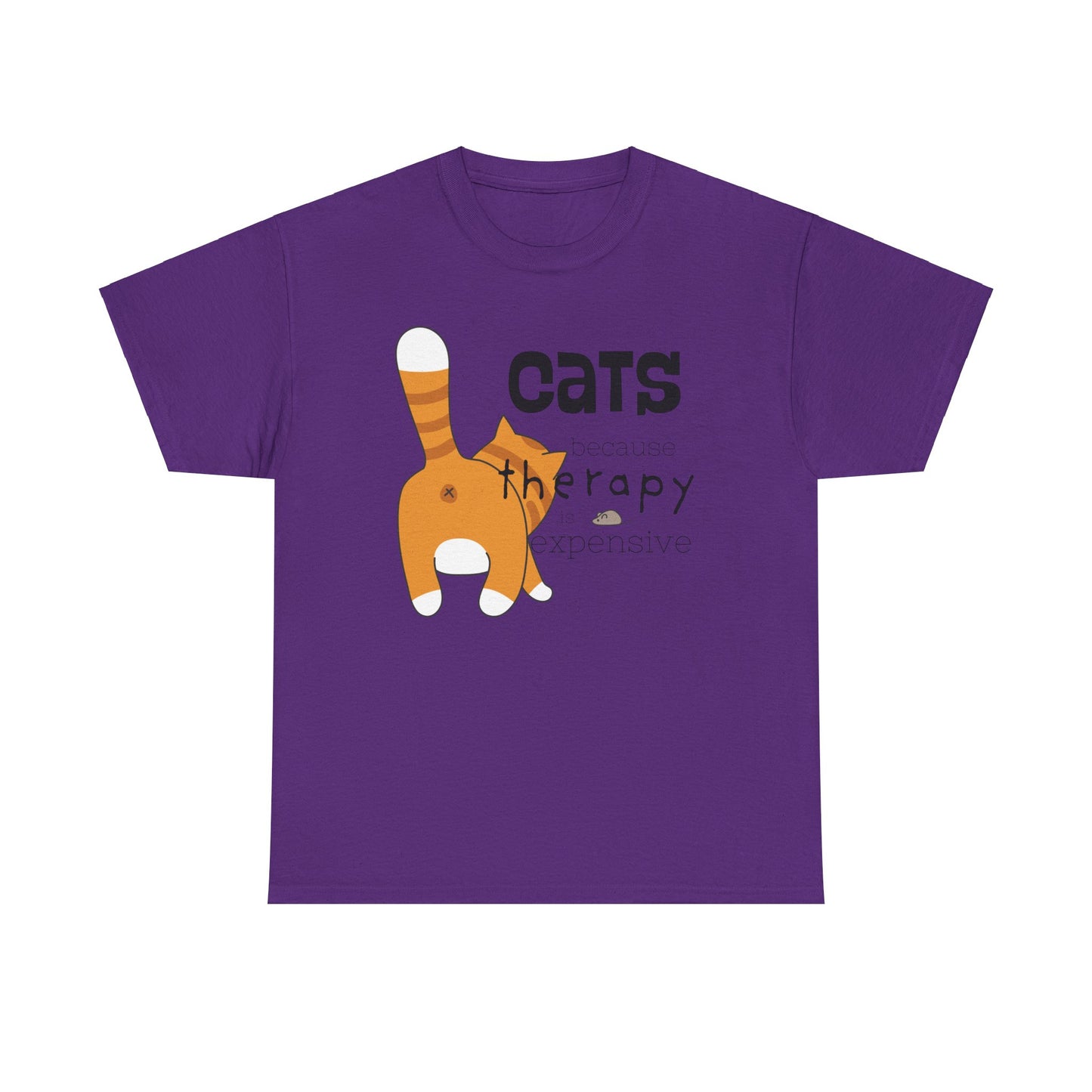 Cats Because Therapy is Expensive Shirt, Orange Cat Shirt, Cat Butt Shirt