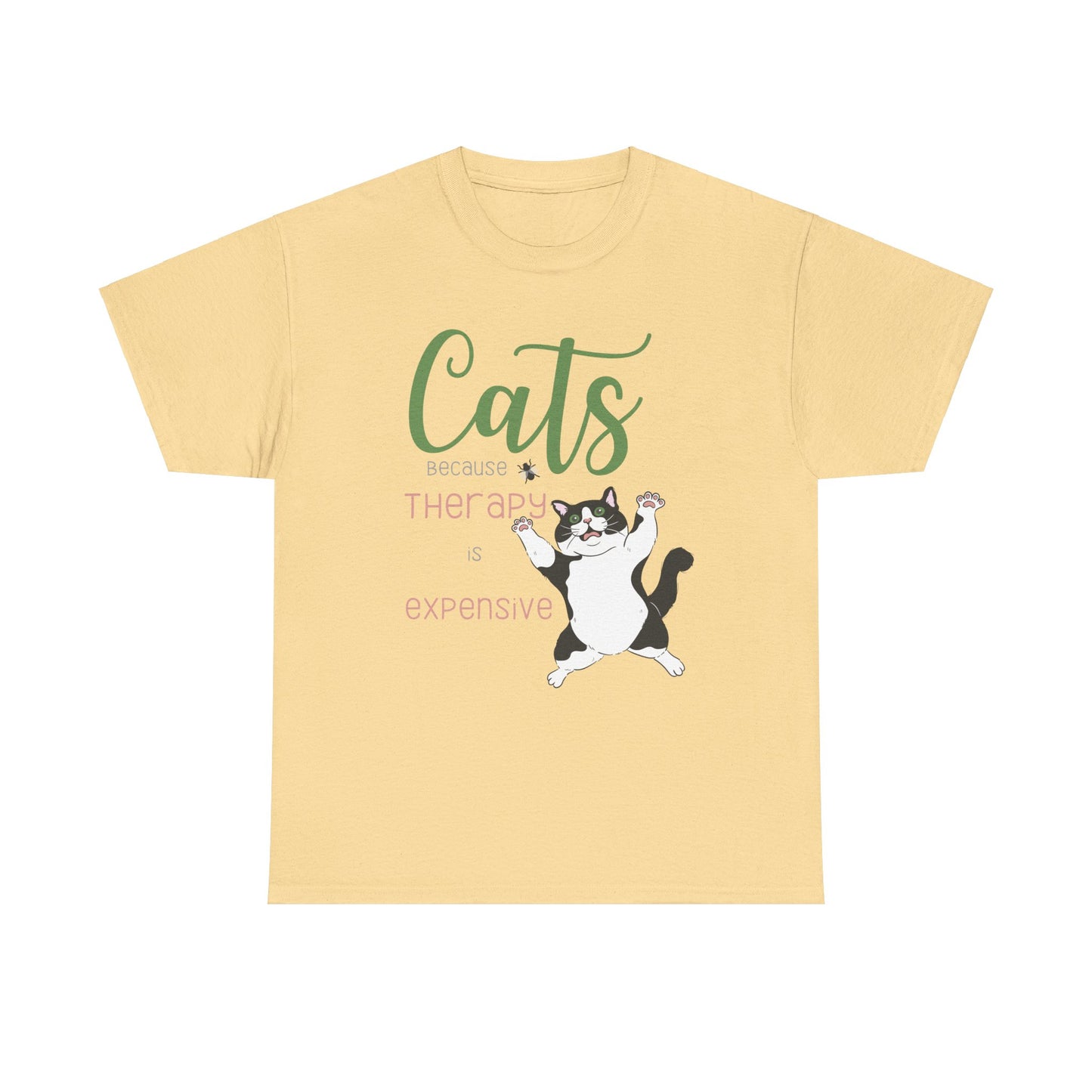 Cat Therapy Shirt, Cats Because Therapy is Expensive Shirt, Cat Chasing Fly Shirt