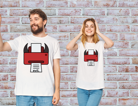 Funny Unisex Tee - Printer Problems - They Can Smell Fear