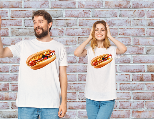 Giggling Hot Dog Shirt, Hot Dog Shirt, Googly Eyes Shirt, Happy Hot Dog Shirt