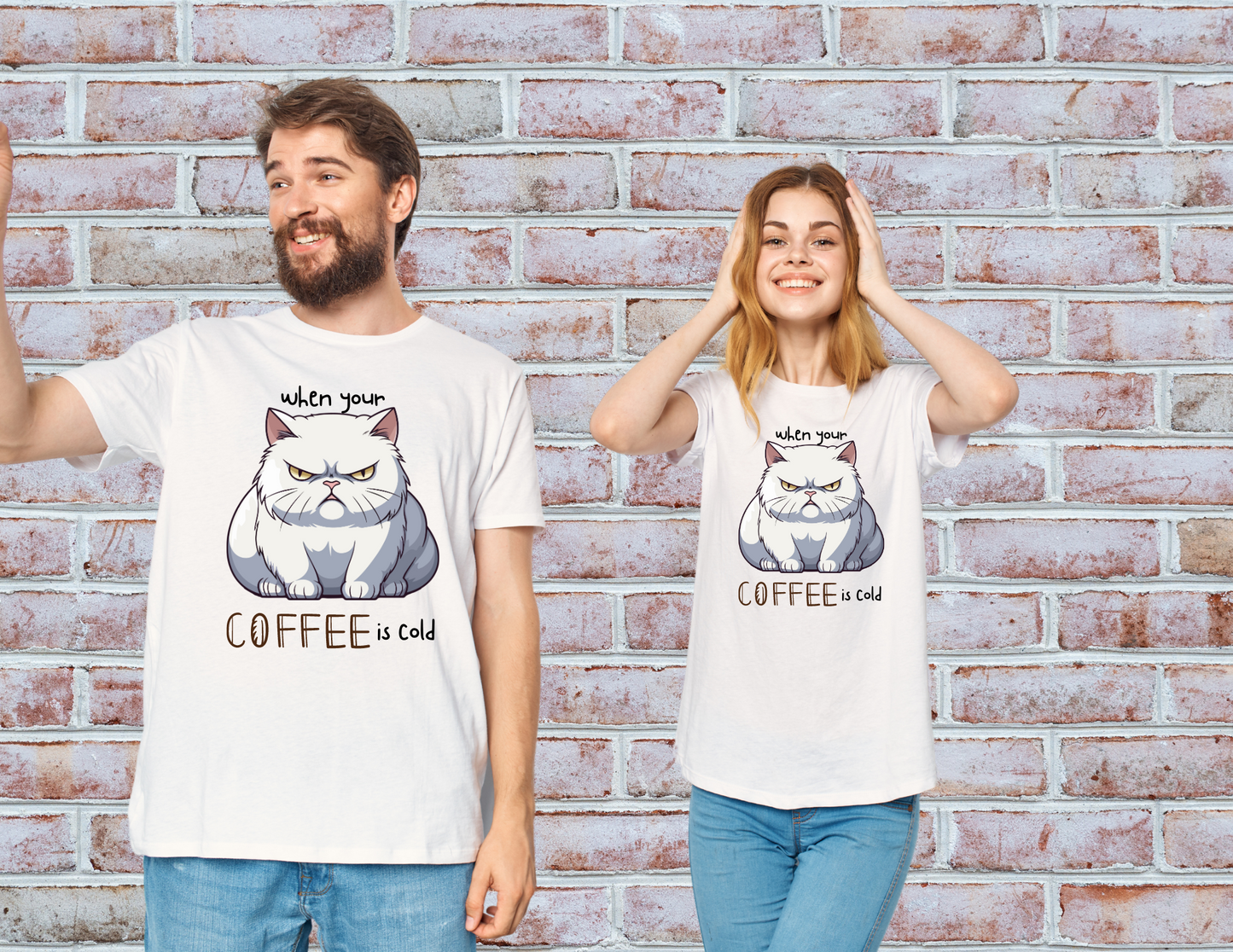 Grumpy Cat Shirt, When Your Coffee is Cold Shirt, Cold Coffee Vibes