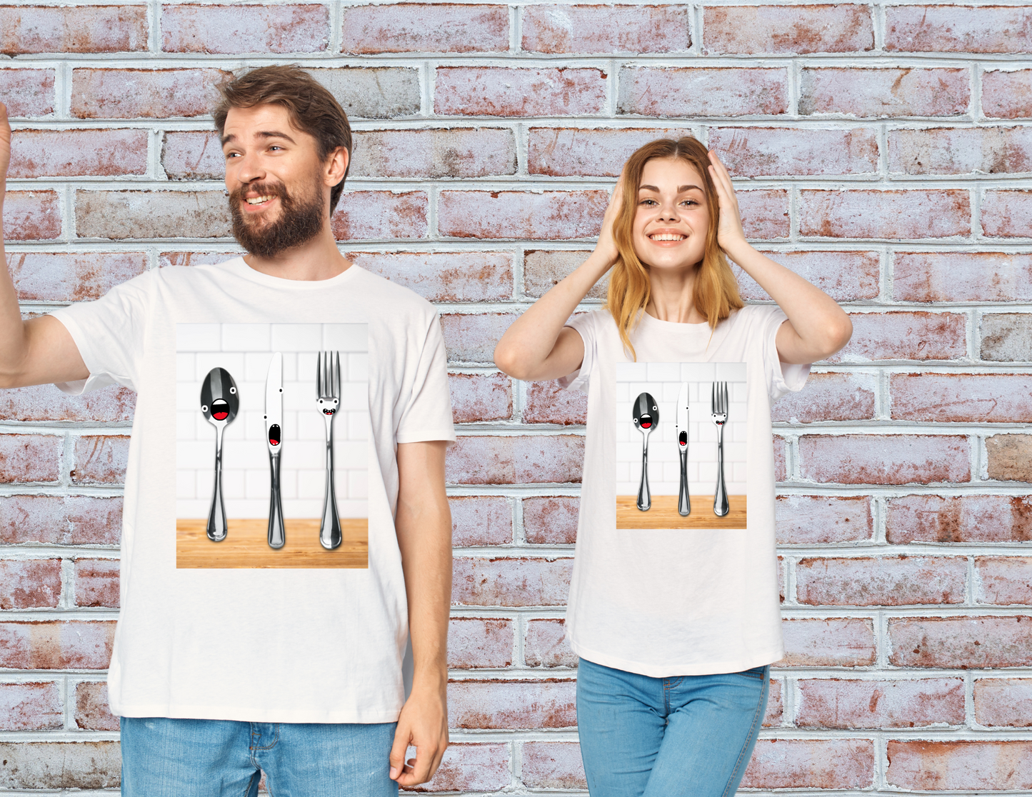 Silverware Shirt, Singing Silverware Shirt, Fork Shirt, Knife Shirt, Spoon Shirt, Silly Faces