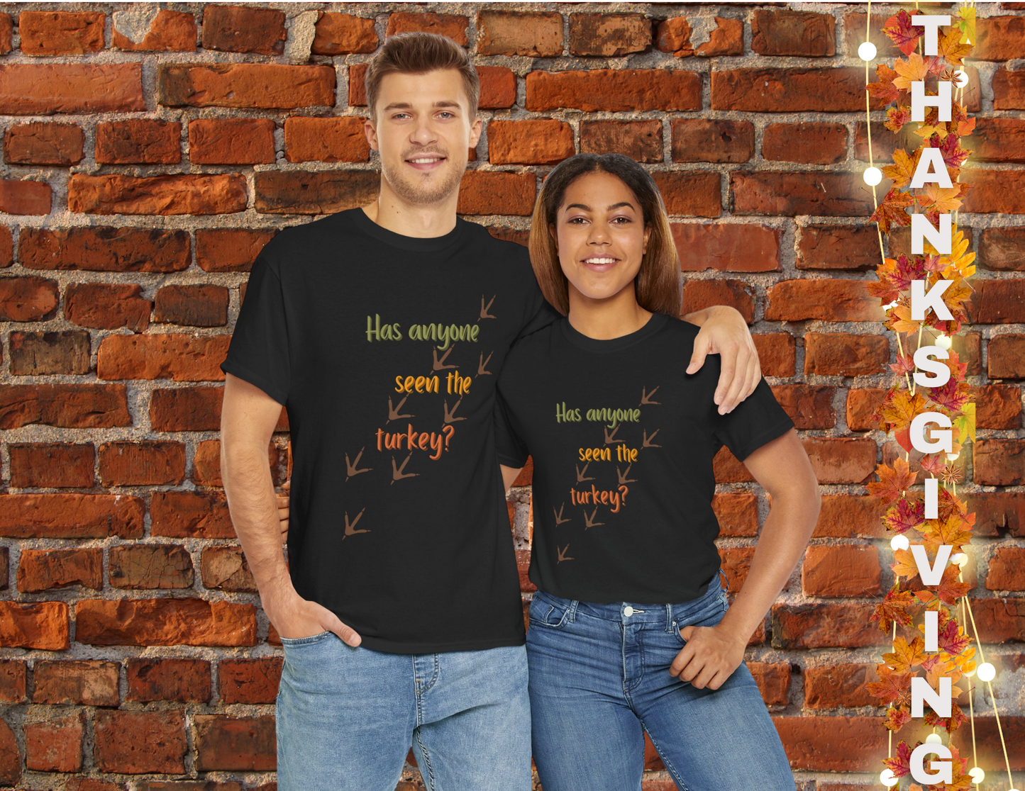 Funny Turkey Footprints Unisex Tee