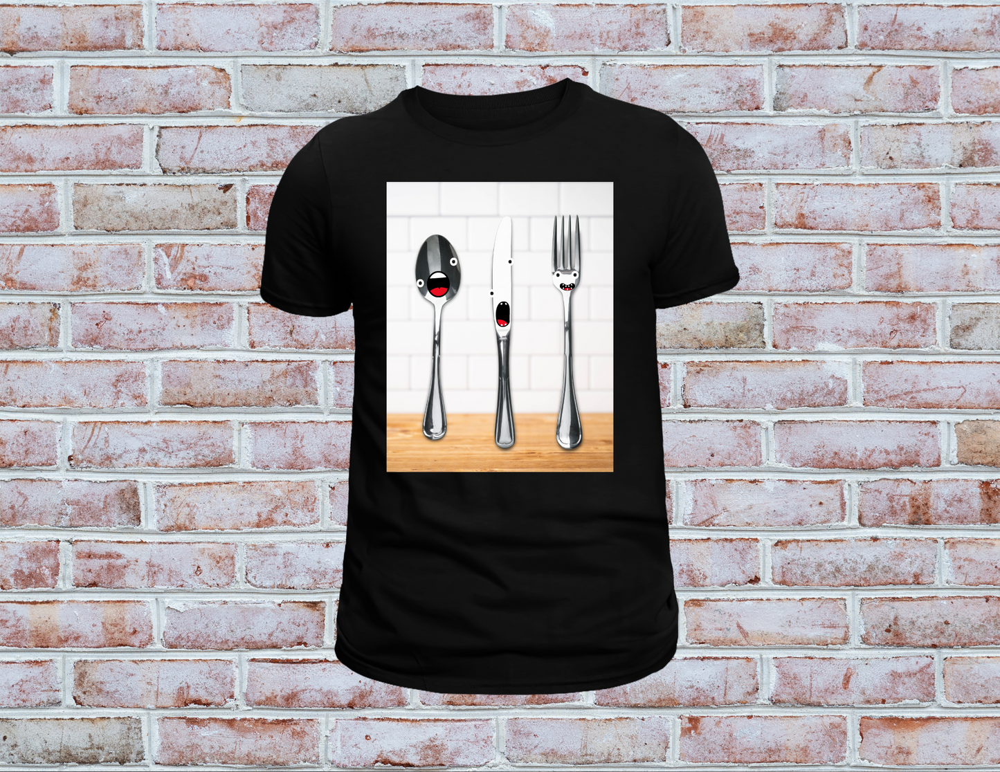 Silverware Shirt, Singing Silverware Shirt, Fork Shirt, Knife Shirt, Spoon Shirt, Silly Faces