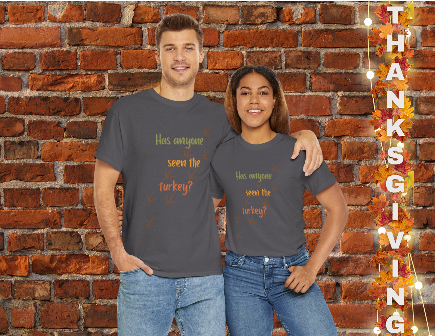 Funny Turkey Footprints Unisex Tee