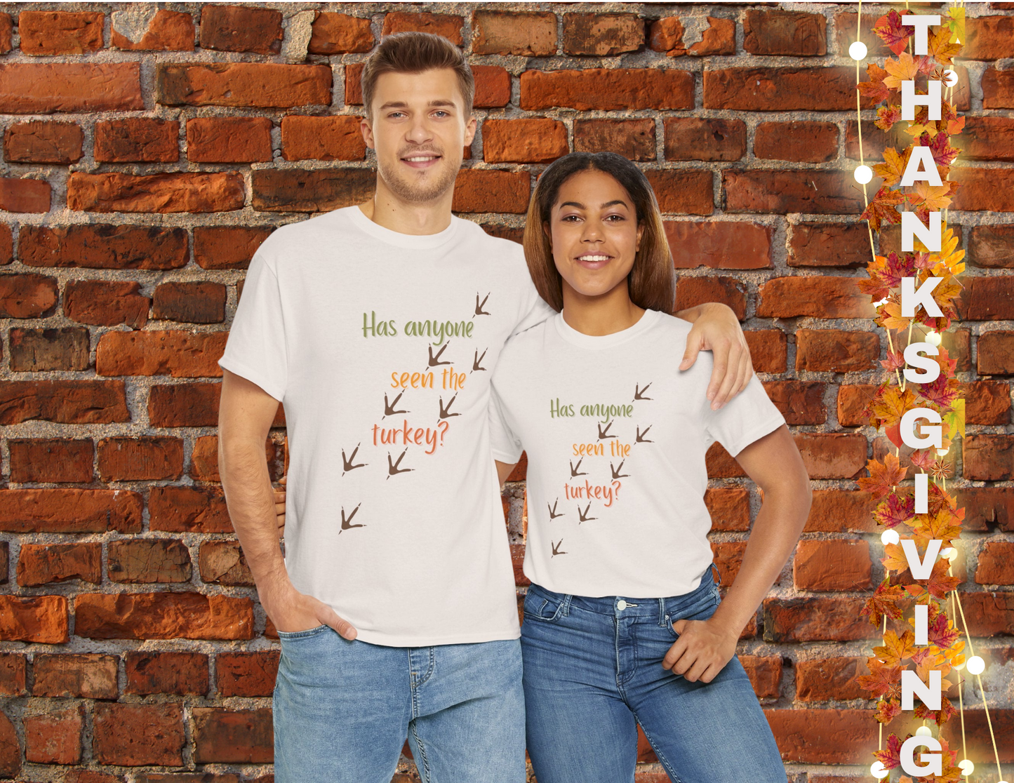 Funny Turkey Footprints Unisex Tee