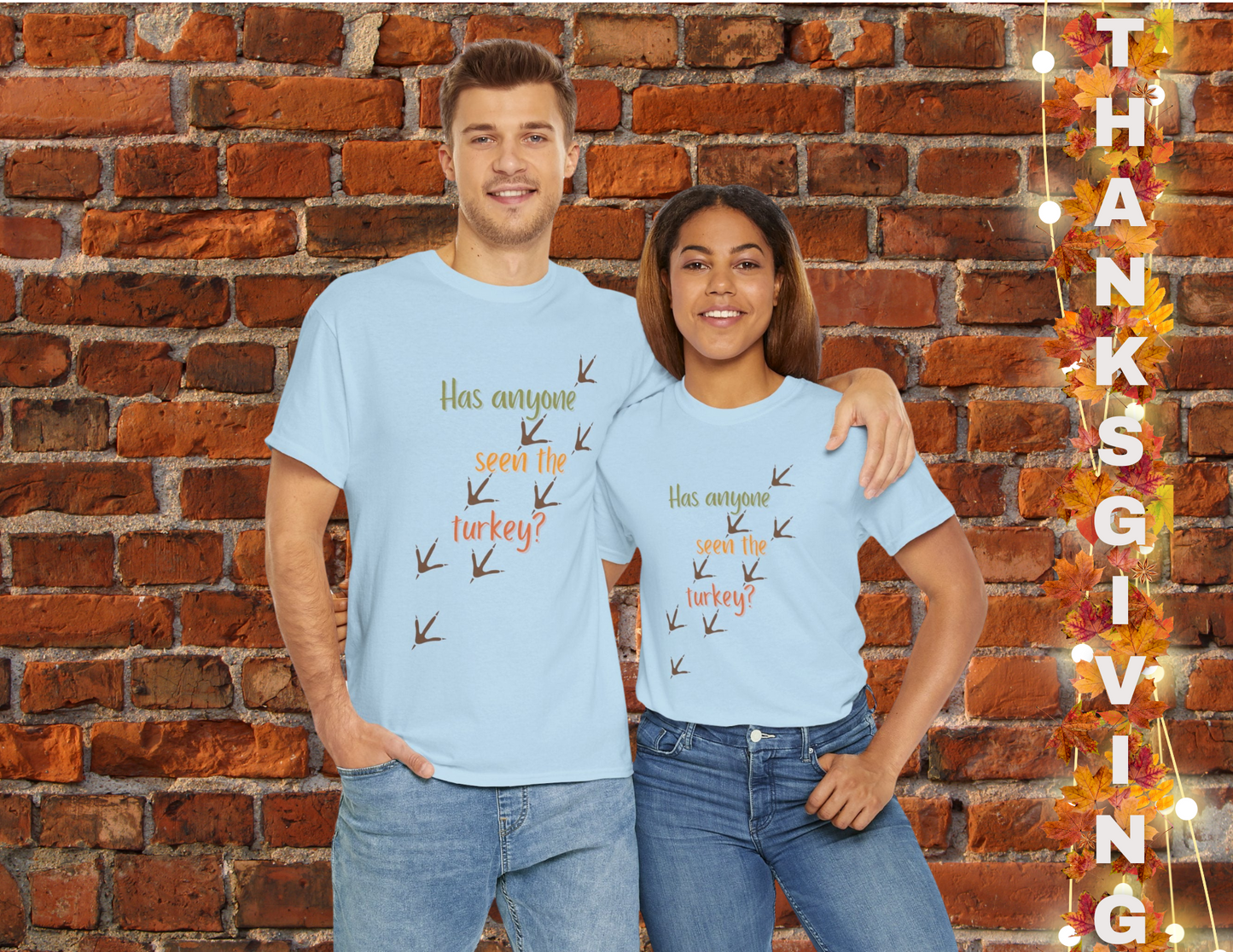 Funny Turkey Footprints Unisex Tee