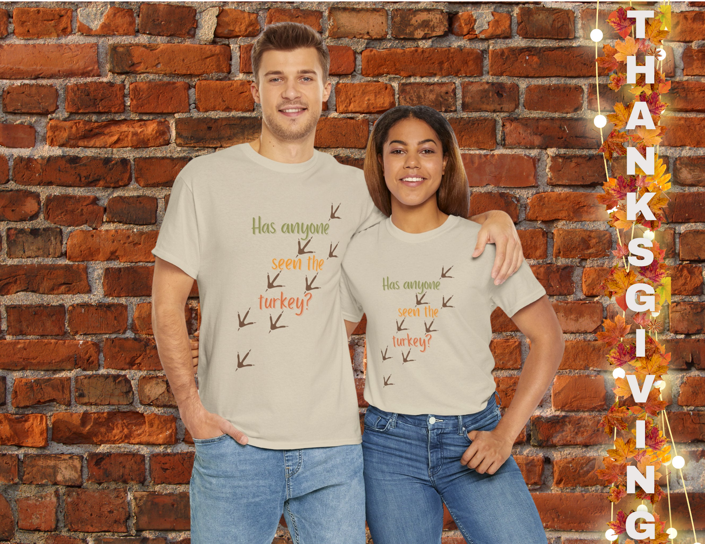 Funny Turkey Footprints Unisex Tee