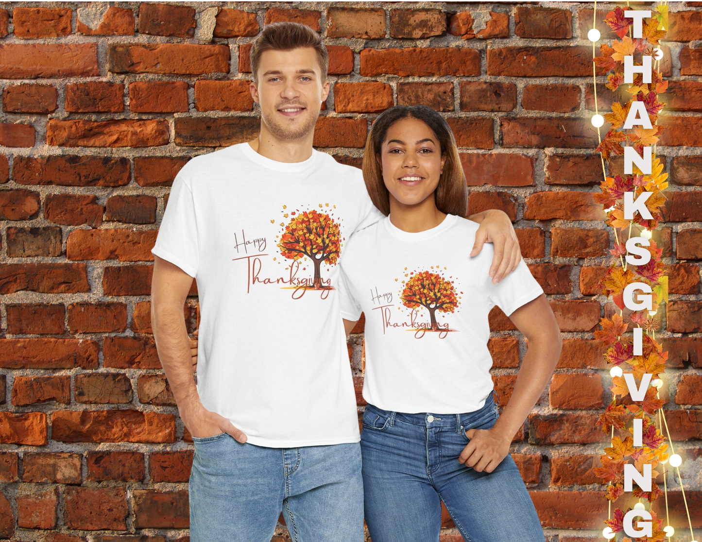 Fall Leaves Unisex Tee - Happy Thanksgiving Squirrel Design