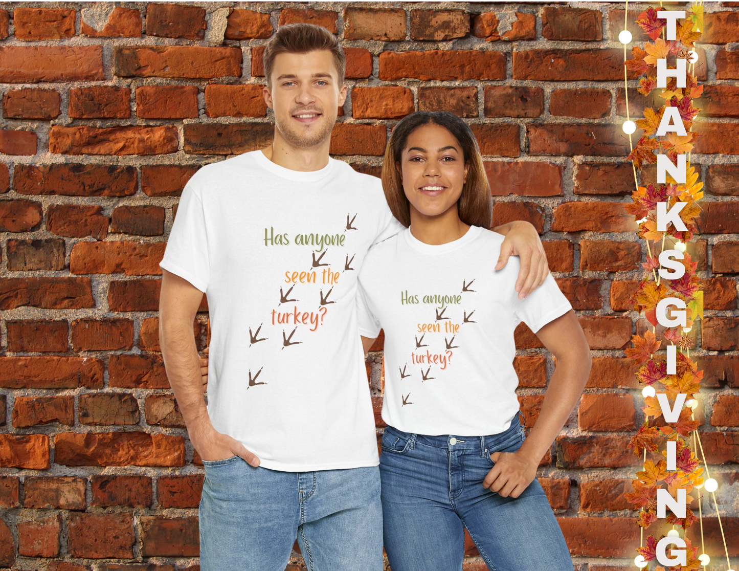 Funny Turkey Footprints Unisex Tee