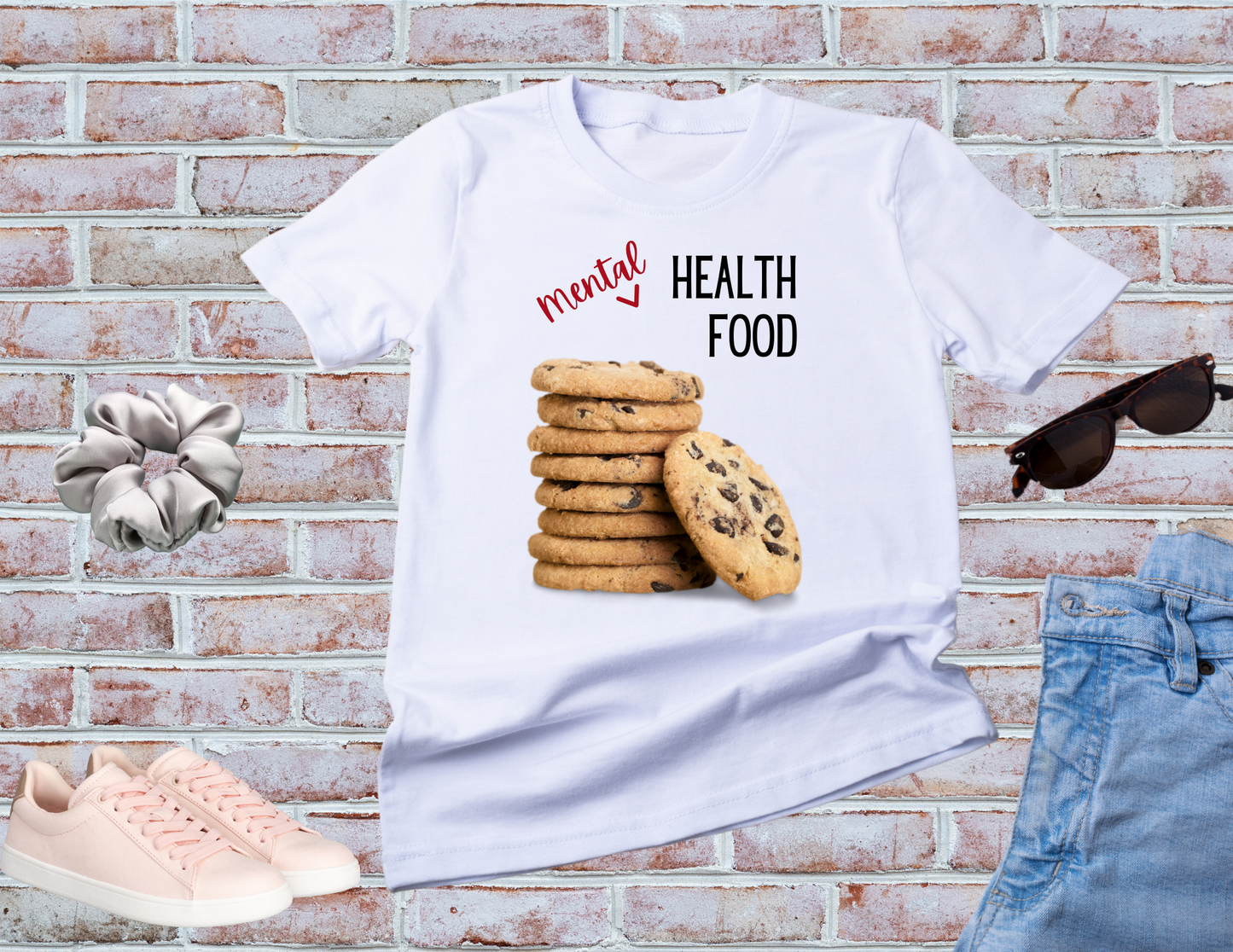 Mental Health Shirt, Mental Health Food Shirt, Chocolate Chip Cookie Shirt