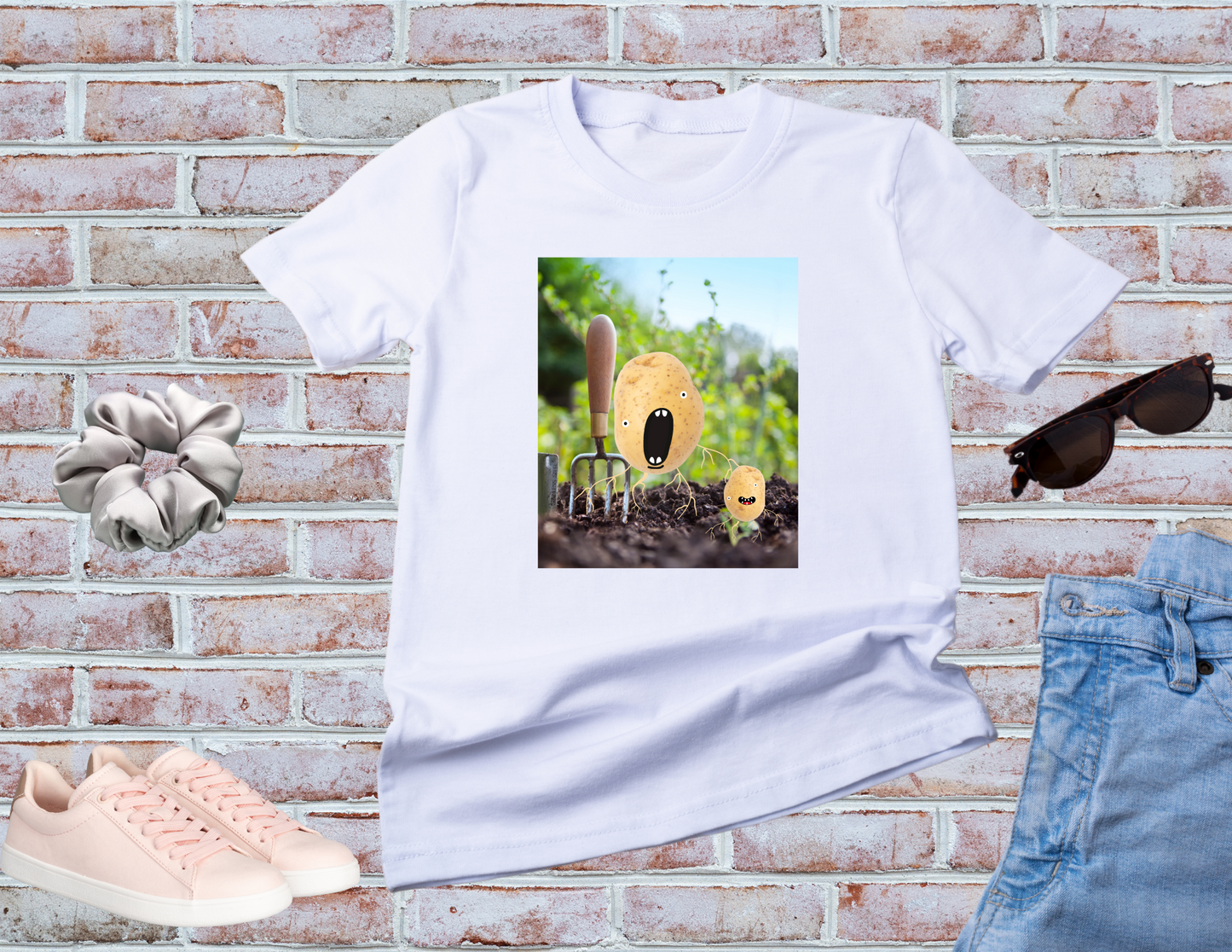 Quirky Potato Tee - Potatoes at Harvest Time T-Shirt