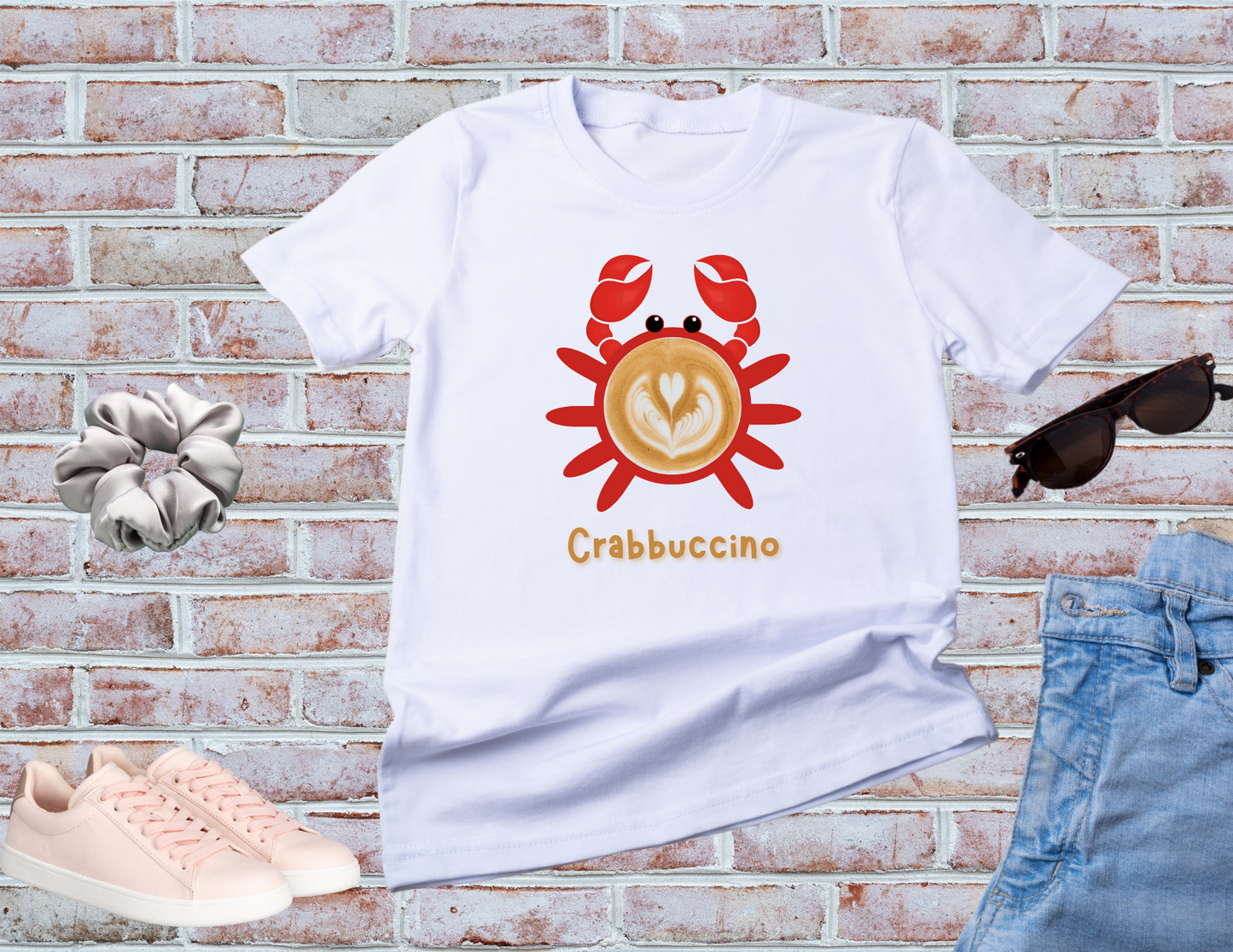 Crabbuccino, Crab Cappuccino Shirt, Specialty Crabby Mug Coffee